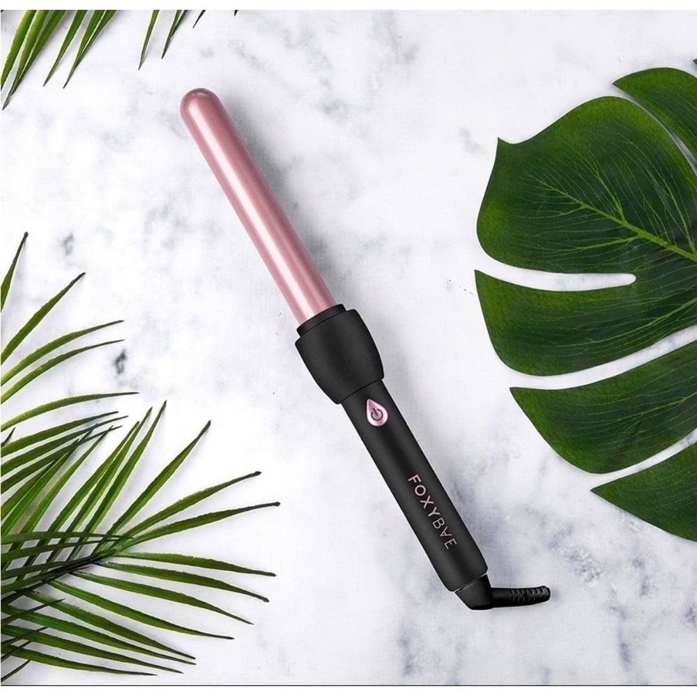 FoxyBae Curling Wand Rose Gold Excellent Tourmaline Ceramic 25mm